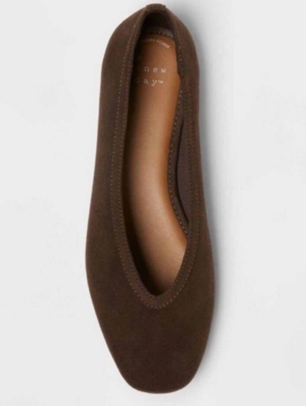 New A New Day Sammie Brown Faux Suede Ballet Flats Size Women's 9.5